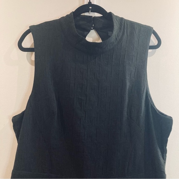 ANTHROPOLOGIE Sz XL Charley Mock Neck Keyhole Back Pockets Wide Leg Jumpsuit NEW - Picture 5 of 16